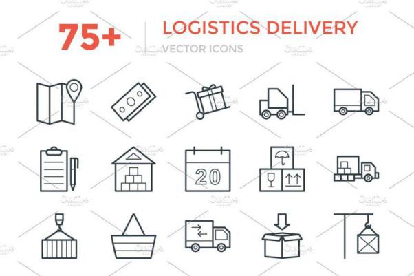 物流配送矢量图标 75  Logistics Delivery Vector I