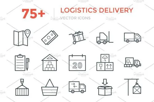 物流配送矢量图标 75  Logistics Delivery Vector I