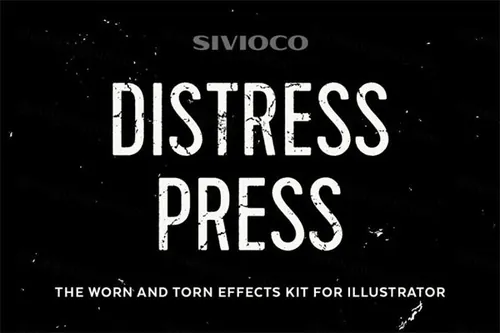 PS动作背景纹理 Distress Press