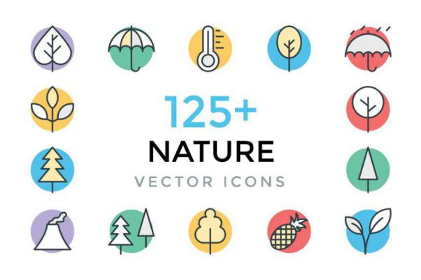 125 大自然创意矢量图标 125  Nature Vector Icons