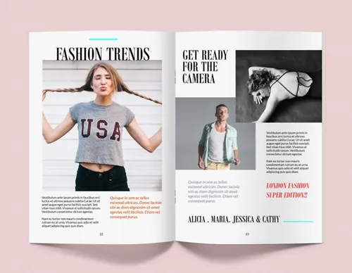 时尚书籍杂志模型PSD贴图模板Magazine Mockup PSD