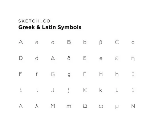 希腊拉丁图标符合素材Greek  Latin Symbols
