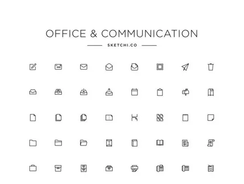 办公室交流沟通图标套装Office  Communication Icons