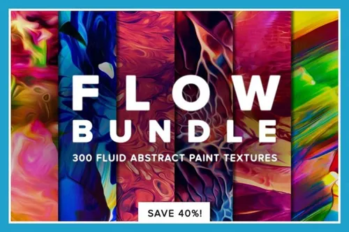 300幅高分辨率抽象流体颜料油漆液体纹理背景素材 Flow
