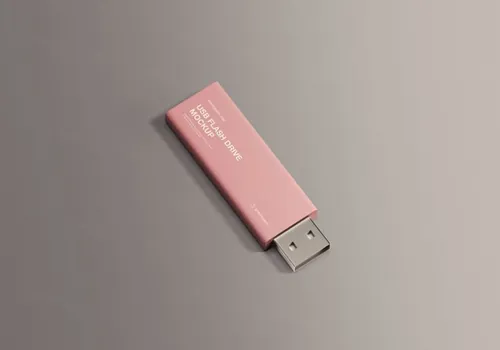 移动U盘闪存品牌VI贴图样机PSD模板 USB Flash Drive Mockup