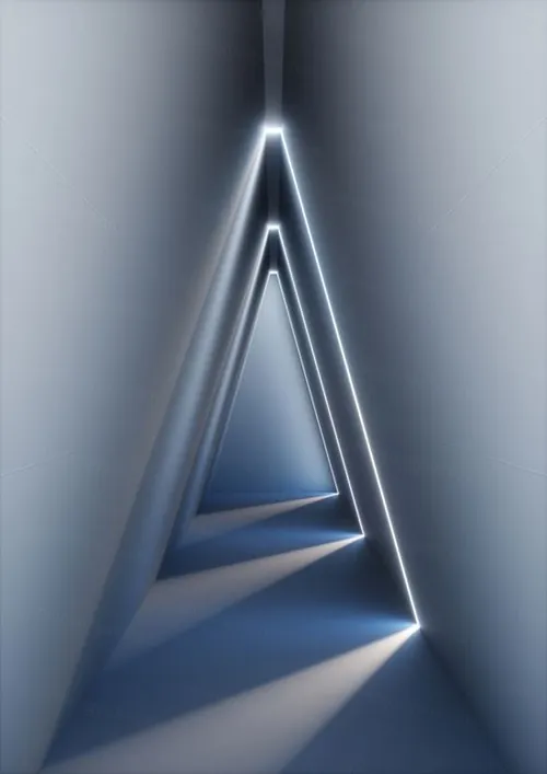 3D虚拟极简概念空间霓虹灯抽象高清背景素材