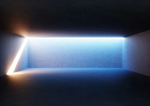 3D虚拟极简概念空间霓虹灯抽象高清背景素材