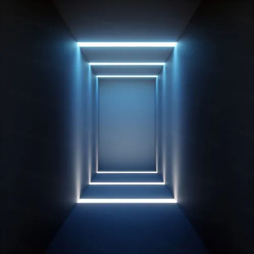 3D虚拟极简概念空间霓虹灯抽象高清背景素材