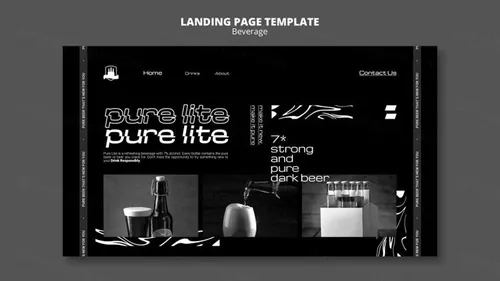 潮流酸性暗黑风酒吧KTV饮料酒水宣传海报PSD模板 Deli