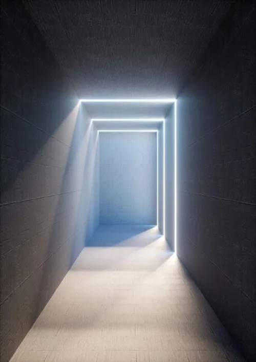 3D虚拟极简概念空间霓虹灯抽象高清背景素材