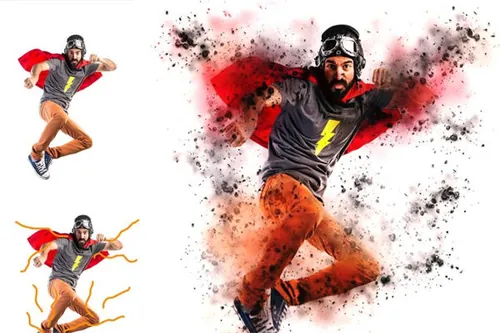 3D粒子色散效果ps动作下载Dispersion Photoshop