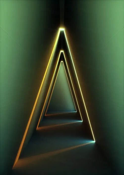 3D虚拟极简概念空间霓虹灯抽象高清背景素材