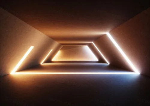 3D虚拟极简概念空间霓虹灯抽象高清背景素材