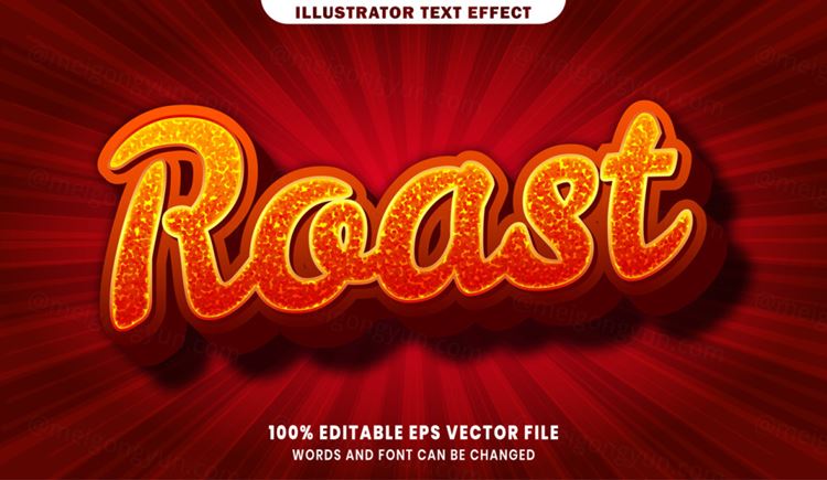 卡通漫画三维立体特效字体文本特效可编辑EPS矢量模板素材3d text style effect