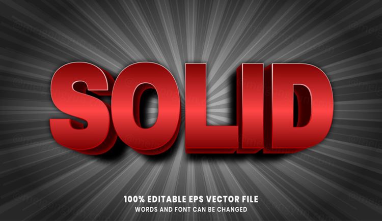 卡通漫画三维立体特效字体文本特效可编辑EPS矢量模板素材3d text style effect