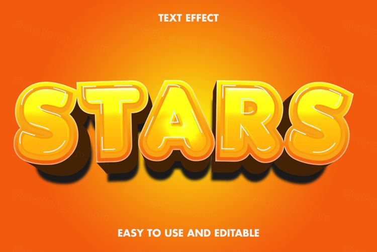 卡通漫画三维立体特效字体文本特效可编辑EPS矢量模板素材3d text style effect