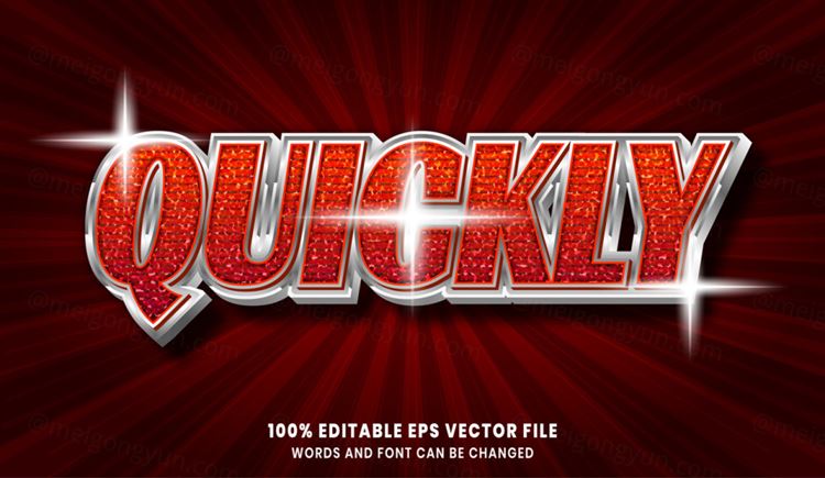 三维立体特效字体文本特效可编辑EPS矢量模板素材3d text style effect