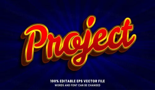 三维立体特效字体文本特效可编辑EPS矢量模板素材3d text style effect