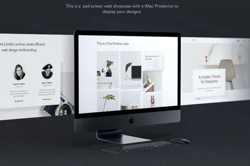 高端简约 iMac Pro样机 Psd Screen iMac Pro Mockup