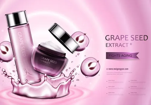 化妆品海报设计矢量元素Cosmetic posters design