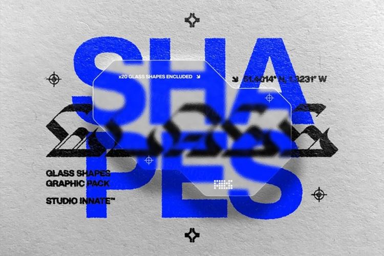 透明磨砂毛玻璃质感图片效果一键生成样机PSD模板 Glass