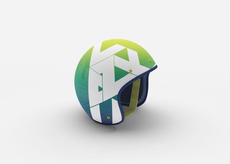 Open Face Motorcycle Helmet MockUp