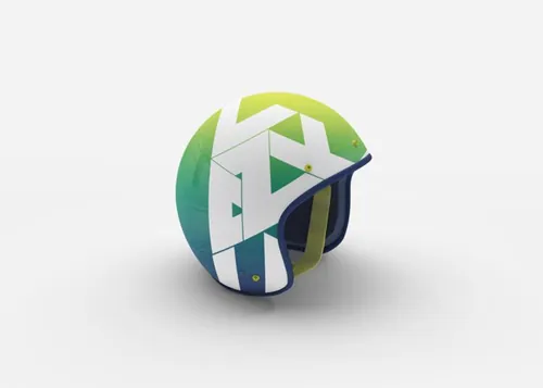 Open Face Motorcycle Helmet MockUp