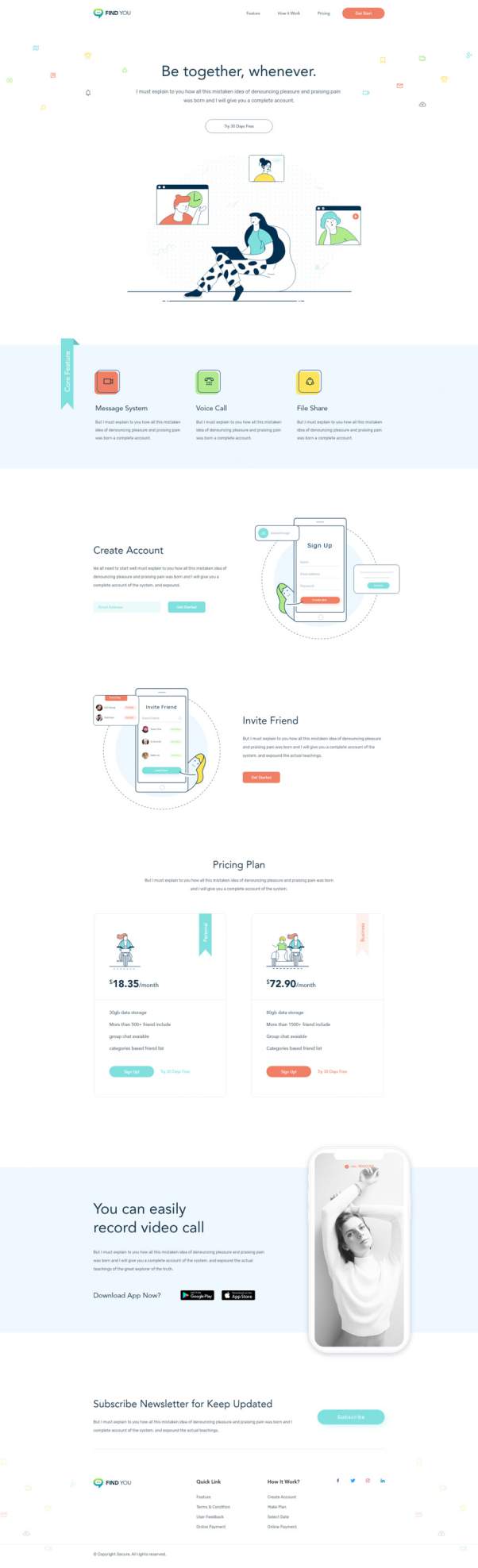 社交网络Web UI界面设计素材 Social Networking