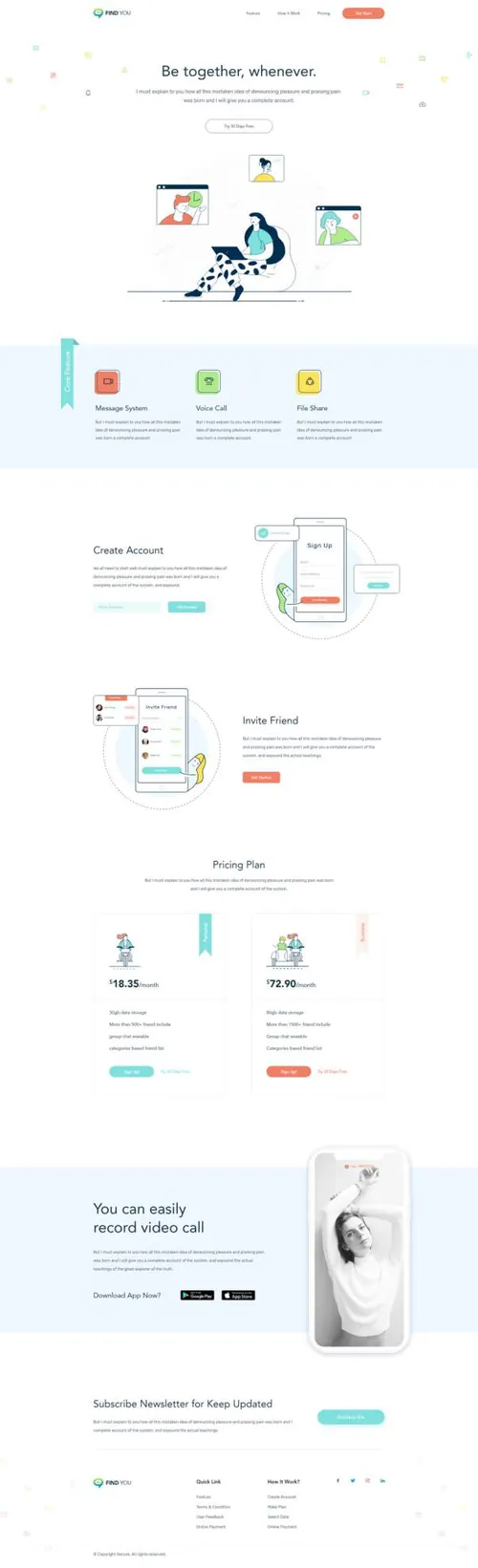 社交网络Web UI界面设计素材 Social Networking