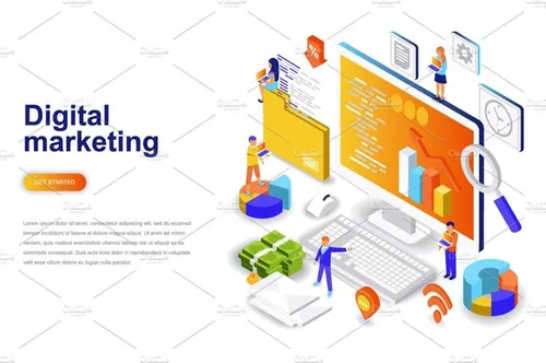 等距概念扁平化风格网站着陆页设计插画模板合集 Isometr