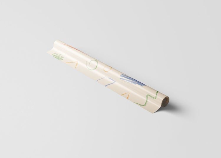 包装纸图案纹理设计效果预览样机模板 Wrapping Paper Mockup