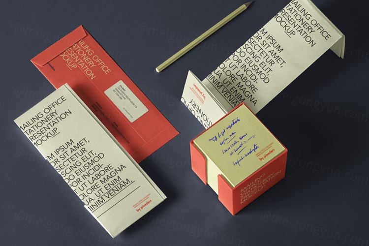 文具办公室Psd信封样机 Stationery Office Psd Envelope Mockup