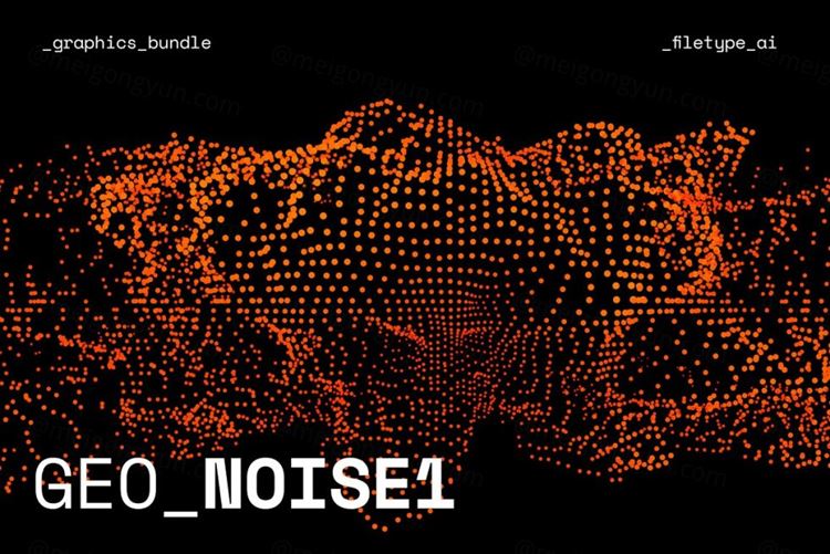 未来派人工智能区块链数据可视化抽象语音声波矢量图形 GEO