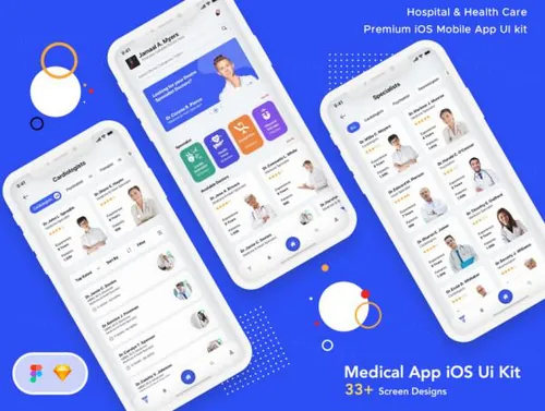 医院医疗看病预约在线问诊医疗中心管理移动UI界面素材 Hospital