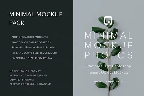 iPad  iPhone 真实场景样机模板 Minimal Mockup Pack Photorealistic