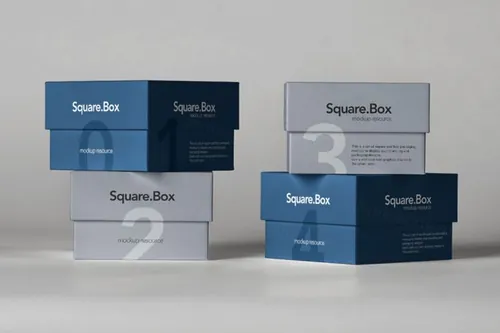 小方盒产品包装样机 Psd Small Square Boxes Mockup