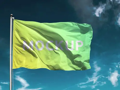 旗帜模型PSD贴图模板Free Flag Mockup 样机模版