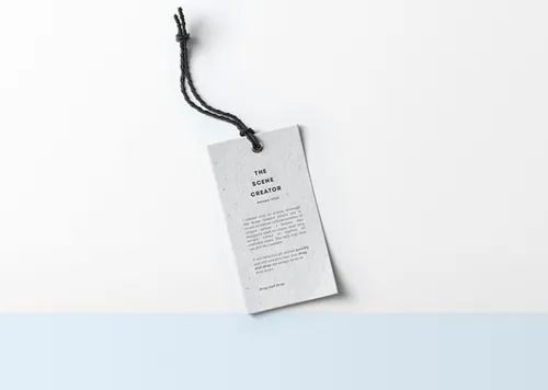 一款尼龙长方形服装吊牌贴图样机