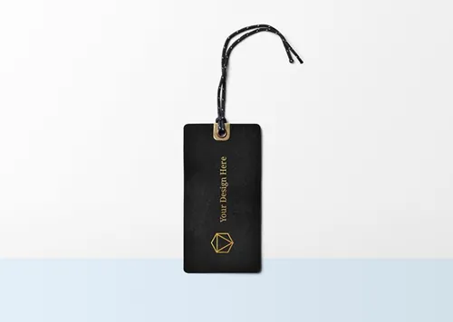 黑色高档烫金奢华服饰吊牌展示样机