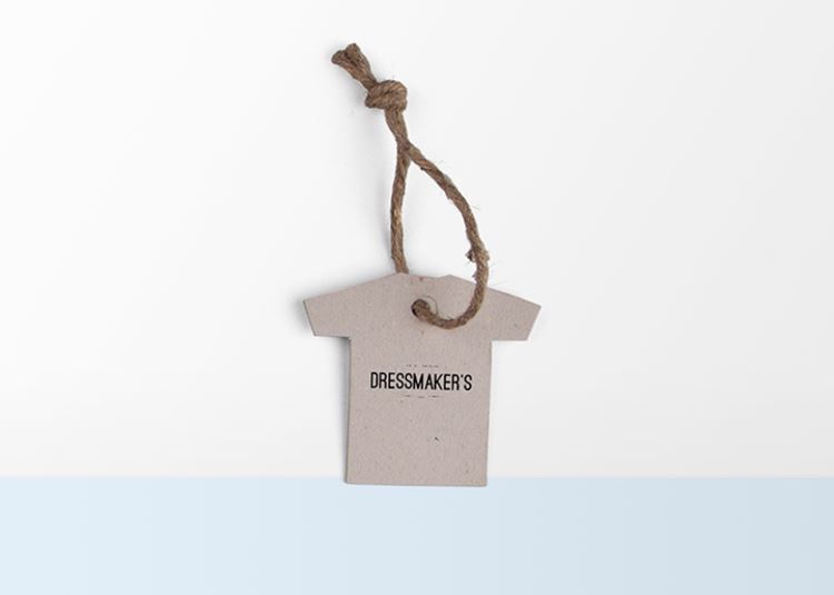 T恤形状牛皮纸棉麻绳标签吊牌智能贴图