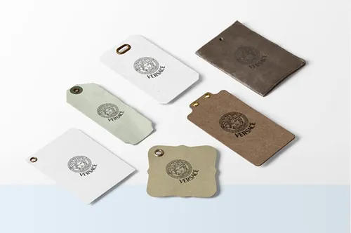 清新的多种材质服装吊牌贴图样机