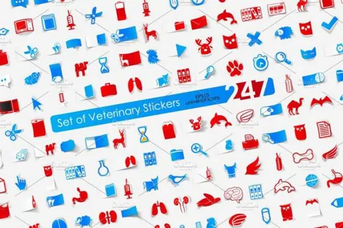 兽医贴纸图标素材 247 VETERINARY stickers