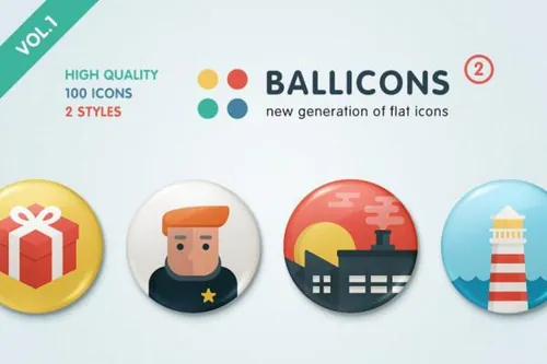 圆形图标素材 Ballicons 2