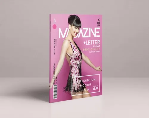 大型杂志封面设计图预览样机 Psd Magazine Mockup View Vol4