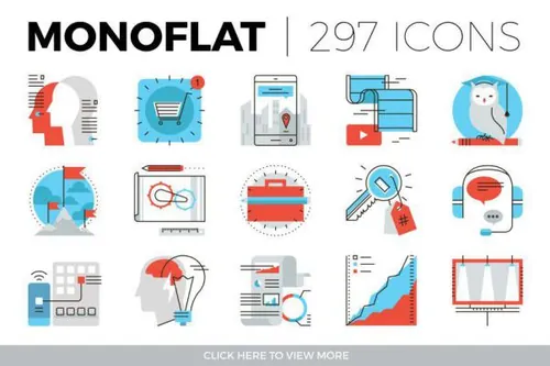 扁平化单色图标 Monoflat Icons Collection
