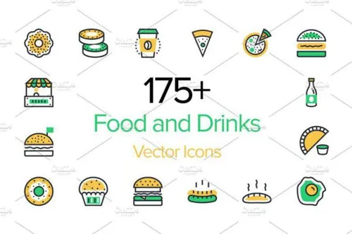 175 食物和饮料图标素材 175  Food and Drinks Icons