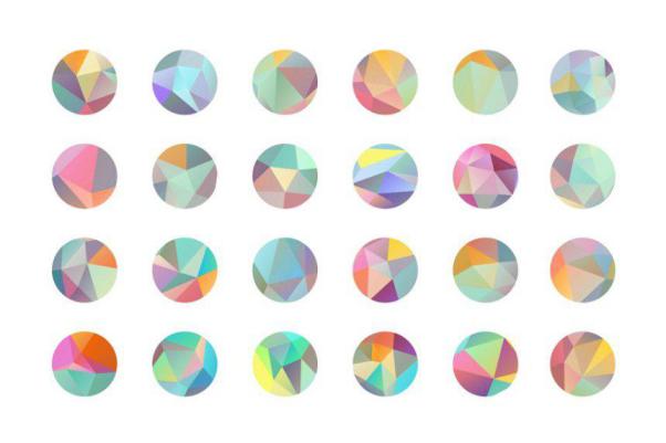 多边形矢量图形图标素材 Crystals for photoshop