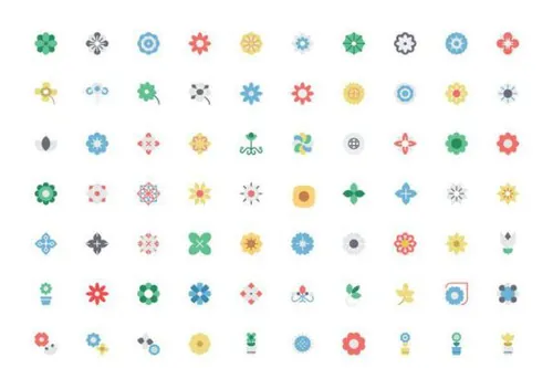 花卉矢量图标大全 125  Flowers and Floral Vector