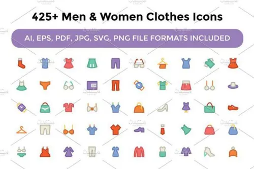 男女服装图标大全 425  Men and Women Clothes Icon