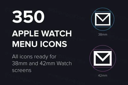 苹果手表菜单矢量图标设计 Apple Watch Menu Vector Ico
